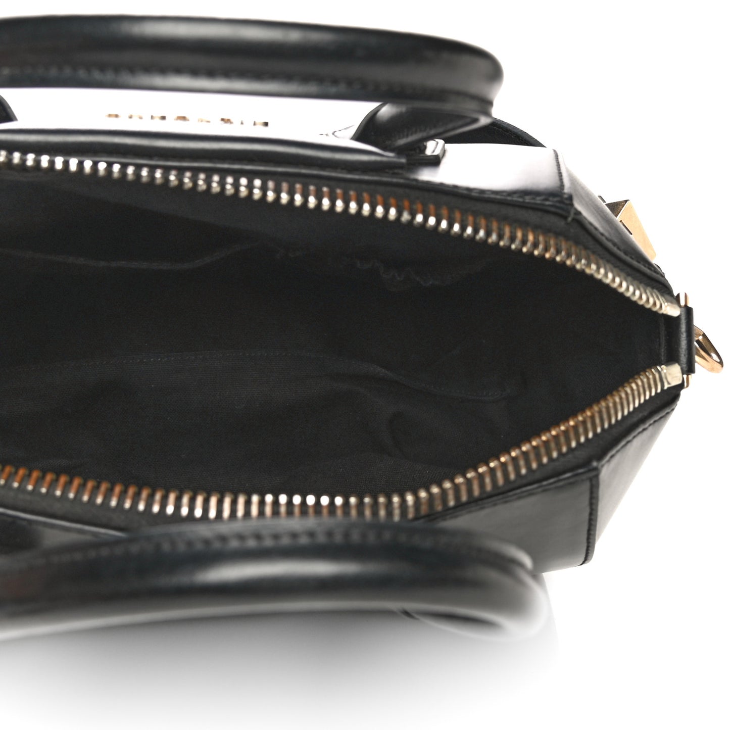 Shiny Lord Calfskin Small Antigona Black