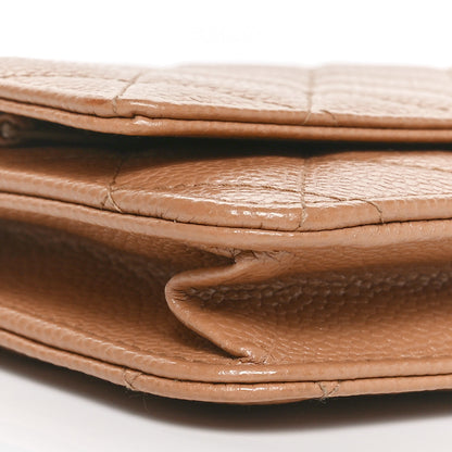 Chanel Caviar Quilted Golden Class Wallet On Chain WOC Beige 9 of 10