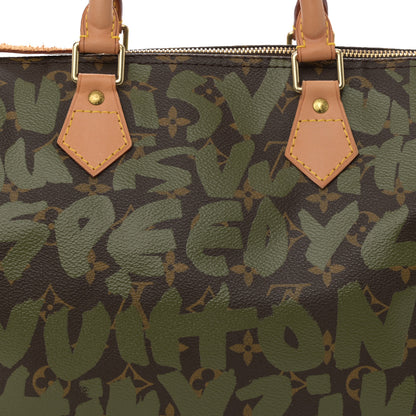 Louis Vuitton Monogram Graffiti Speedy 30 Kaki 7 of 10