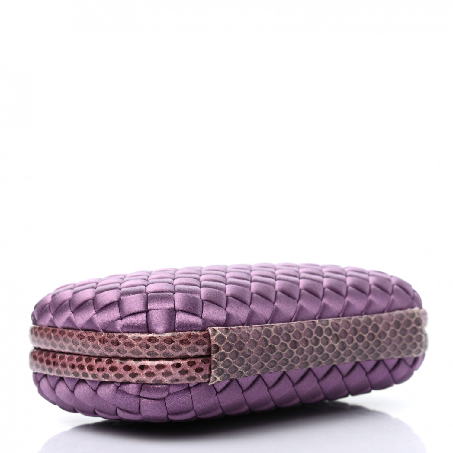 Bottega Veneta Satin Intreccio Impero Ayers Knot Clutch Purple 4 of 6