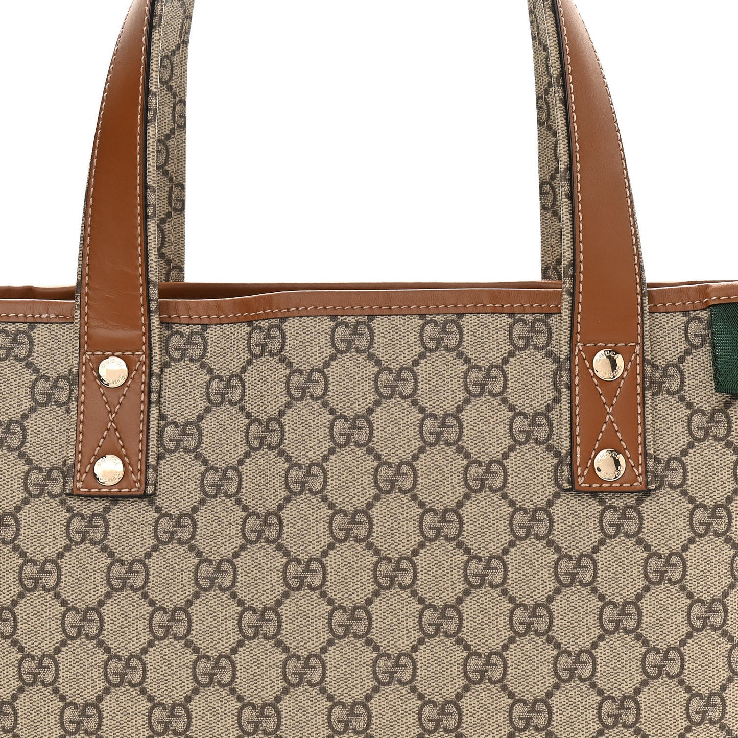 GG Plus Monogram Medium Signature Web Loop Tote Brown