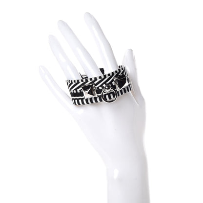 Hermes Toile Sombrero Rivale Cavale Bracelet T3 Black 3 of 6