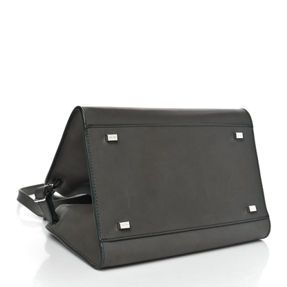 The Row Polished Saddle Calfskin Soft Margaux 10 Bag Koala Grey 4 of 9
