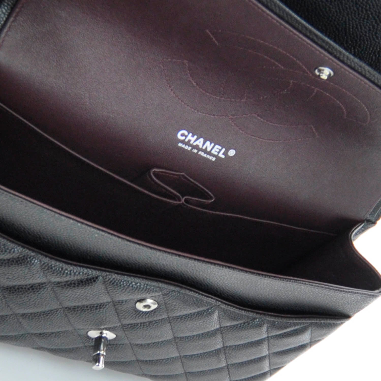 Chanel Caviar Quilted Jumbo Double Flap Black 7 of 10