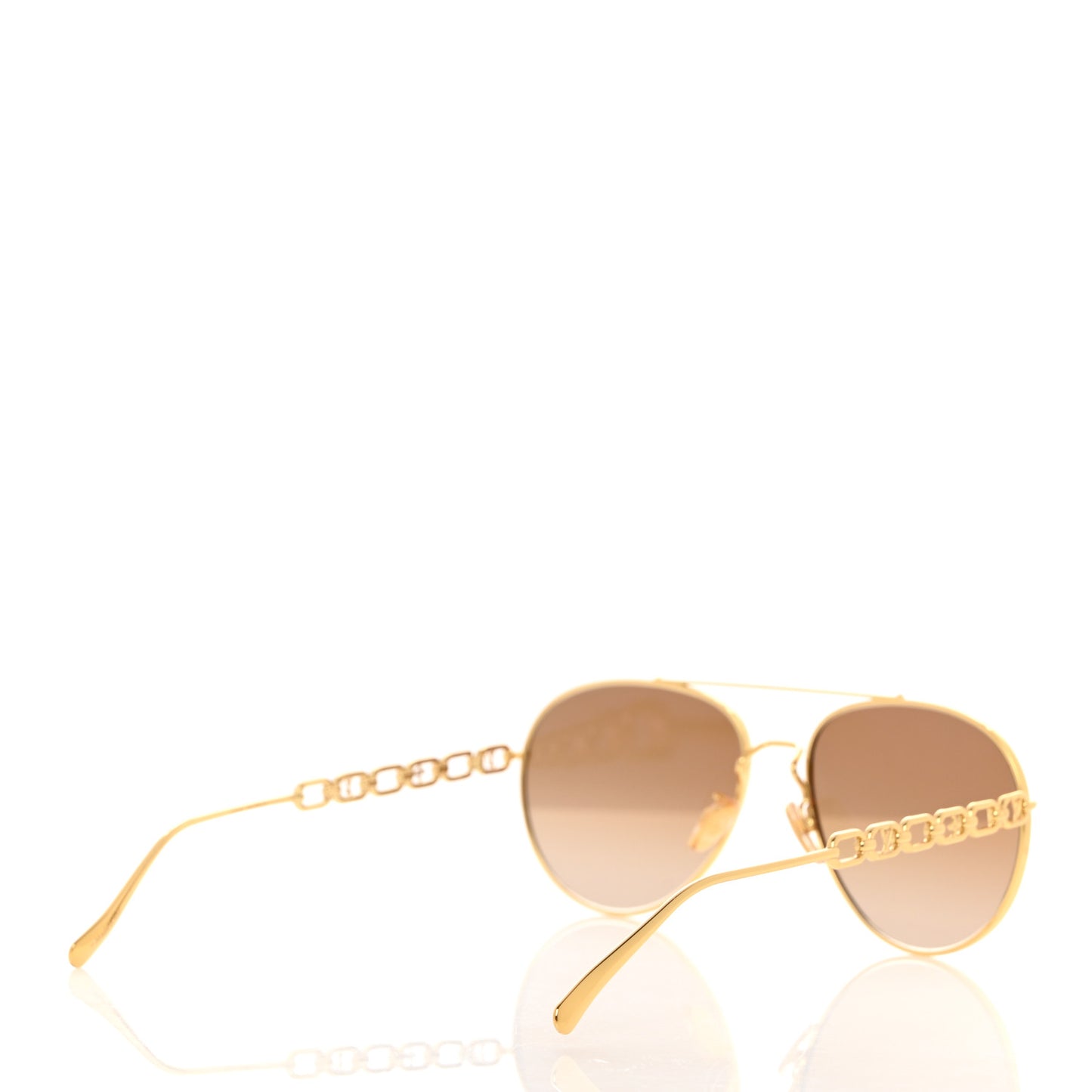 Metal My LV Chain Pilot Sunglasses Z1539E Gold