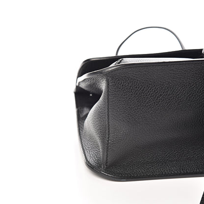 Gucci Pebbled Calfskin Medium Bamboo Daily Flap Shoulder Bag Black 6 of 9