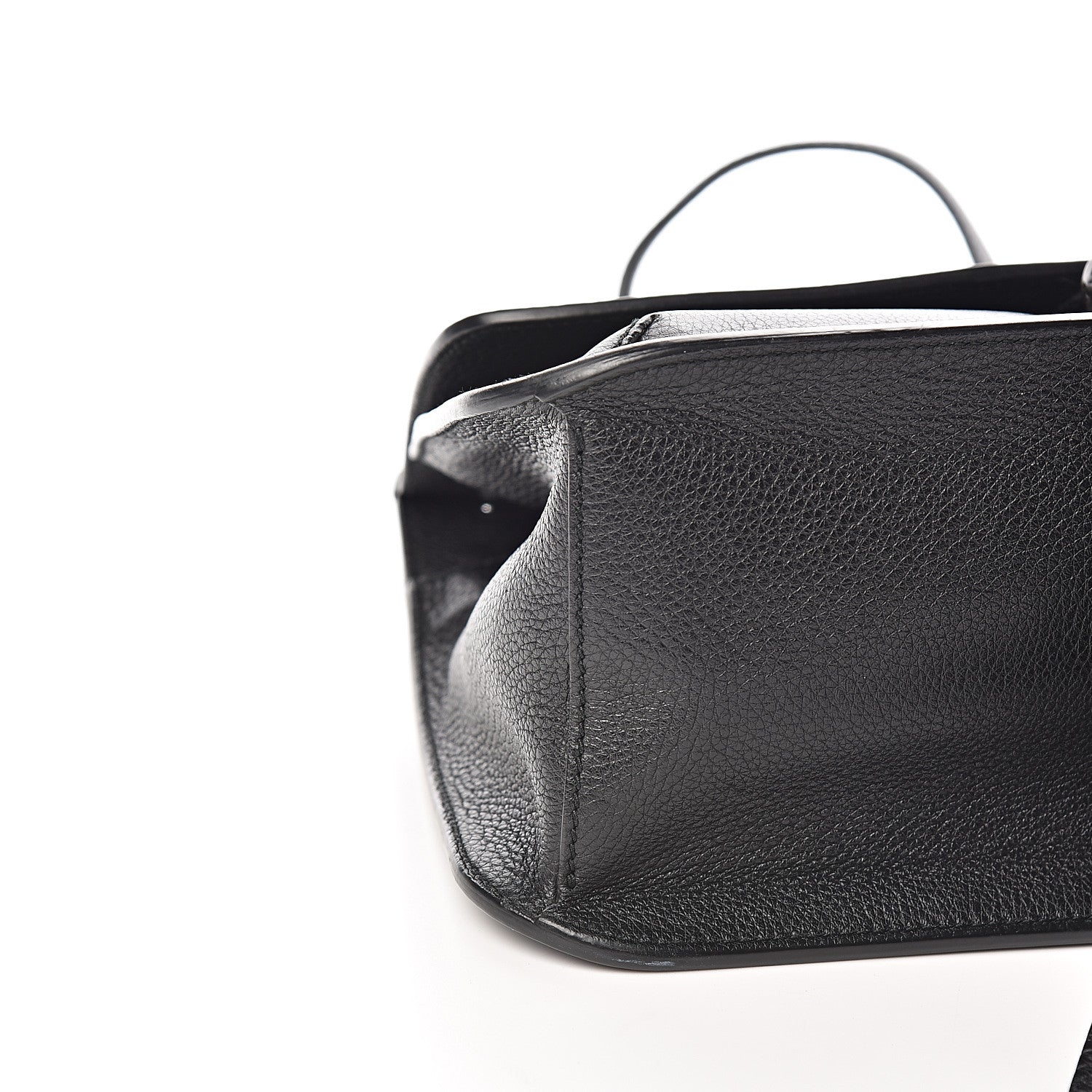 Gucci Pebbled Calfskin Medium Bamboo Daily Flap Shoulder Bag Black 6 of 9