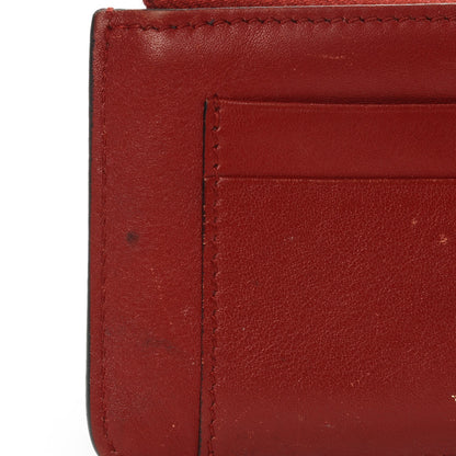Valentino Garavani Vitello Rockstud Key Coin Case Card Holder Red 5 of 9