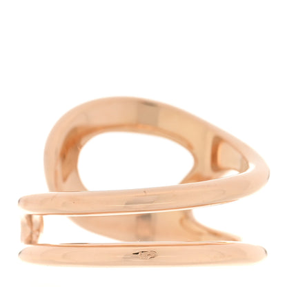 Hermes 18K Rose Gold MM Chaine d'Ancre Punk Ring 53 6.25 3 of 5