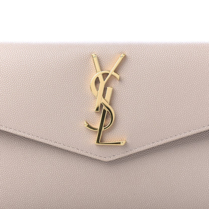 Saint Laurent Grain De Poudre Uptown Pouch Dark Beige 9 of 10