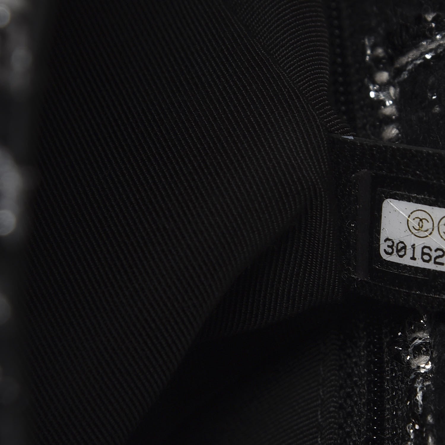 Chanel Tweed Quilted Large 19 Flap Black Ecru White 7 of 9