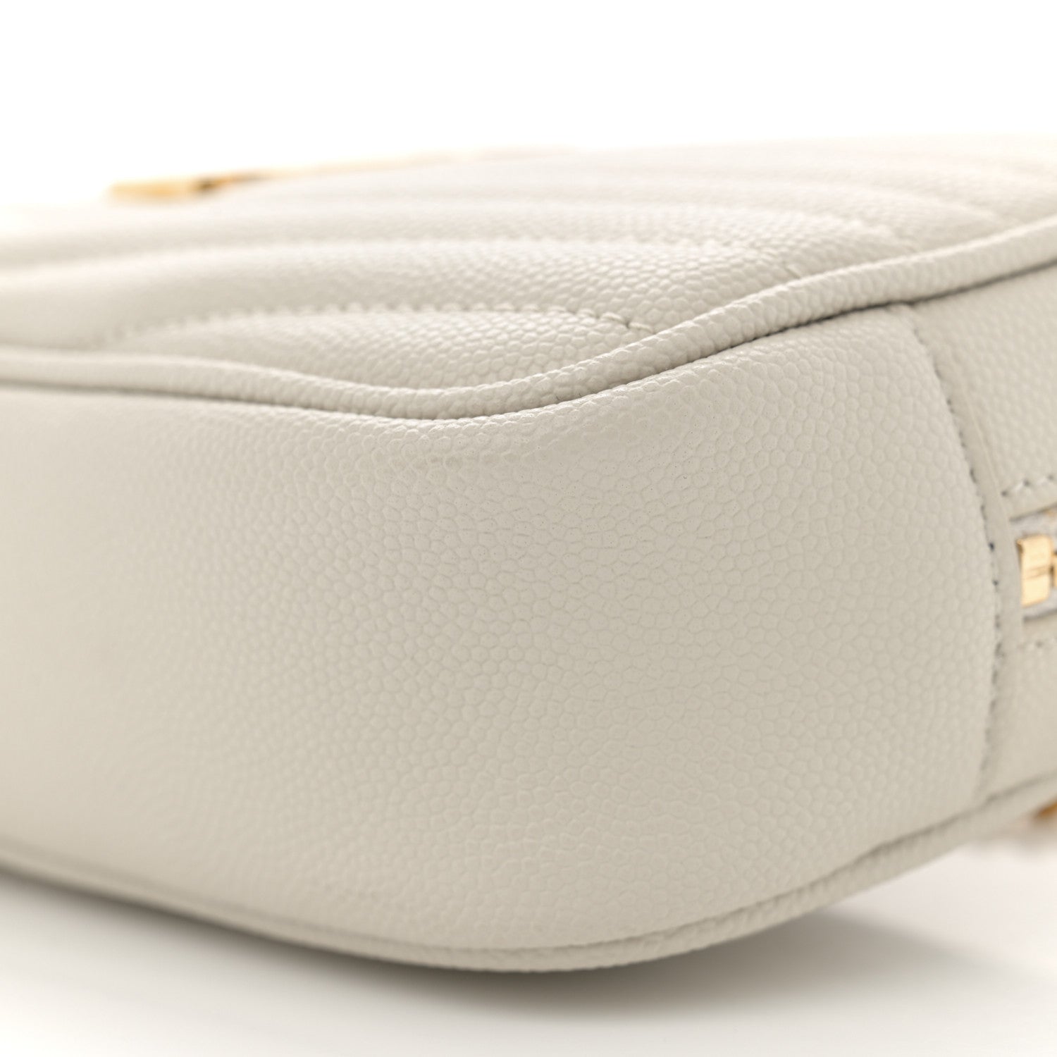 Saint Laurent Grain De Poudre Matelasse Monogram Mini Lou Camera Bag Crema Soft 10 of 11