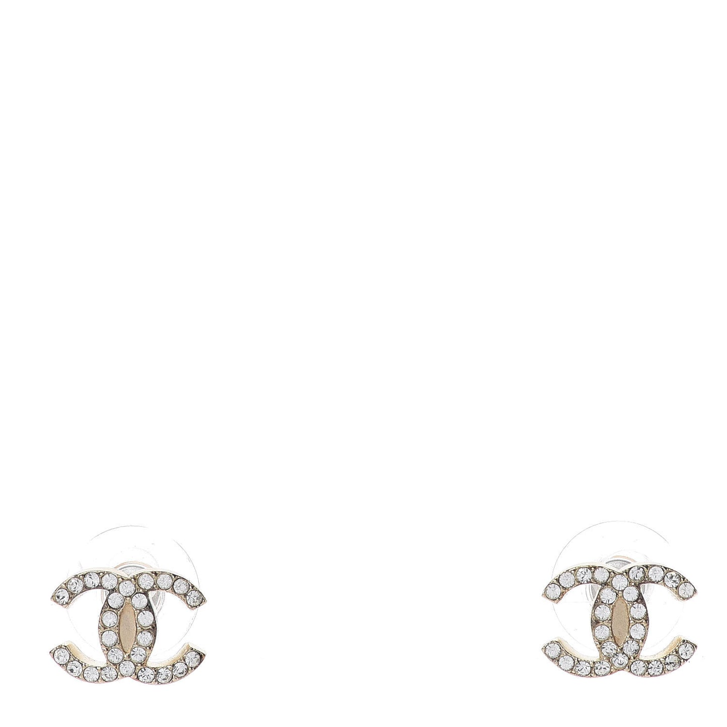 Crystal Timeless CC Earrings Gold