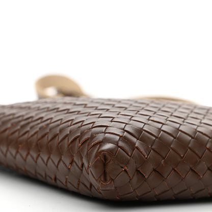 Bottega Veneta Nappa Intrecciato Crossbody Messenger Bag Brown 8 of 9