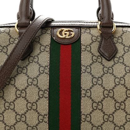 Gucci GG Supreme Monogram Web Small Ophidia Top Handle Bag Beige Ebony 7 of 12