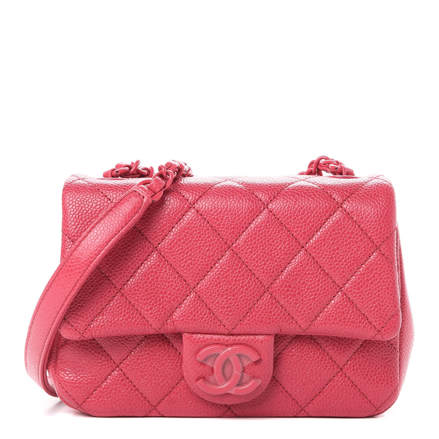 Chanel Caviar Quilted Mini Incognito Square Flap Dark Pink 1 of 10