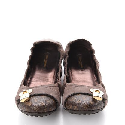 Louis Vuitton Monogram Suede Lucky Ballerina Flats 40 Brown 2 of 7