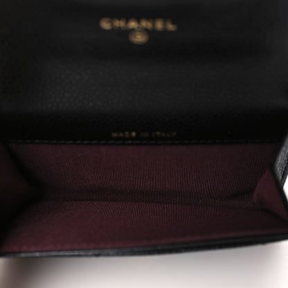Chanel Caviar Quilted Flap Card Holder Wallet Black 5 of 9