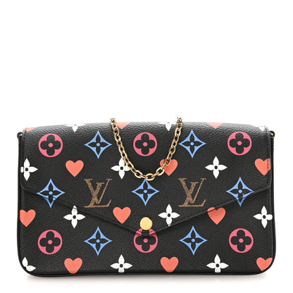 Louis Vuitton Game On Felicie Chain Wallet Black 1 of 11