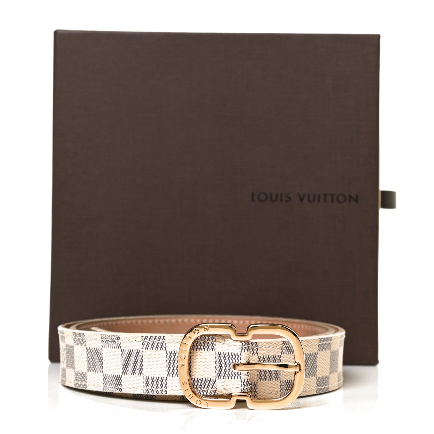 Louis Vuitton Damier Azur 25mm Mini Belt 75 30 7 of 7