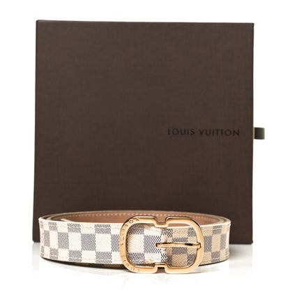 Louis Vuitton Damier Azur 25mm Mini Belt 75 30 7 of 7