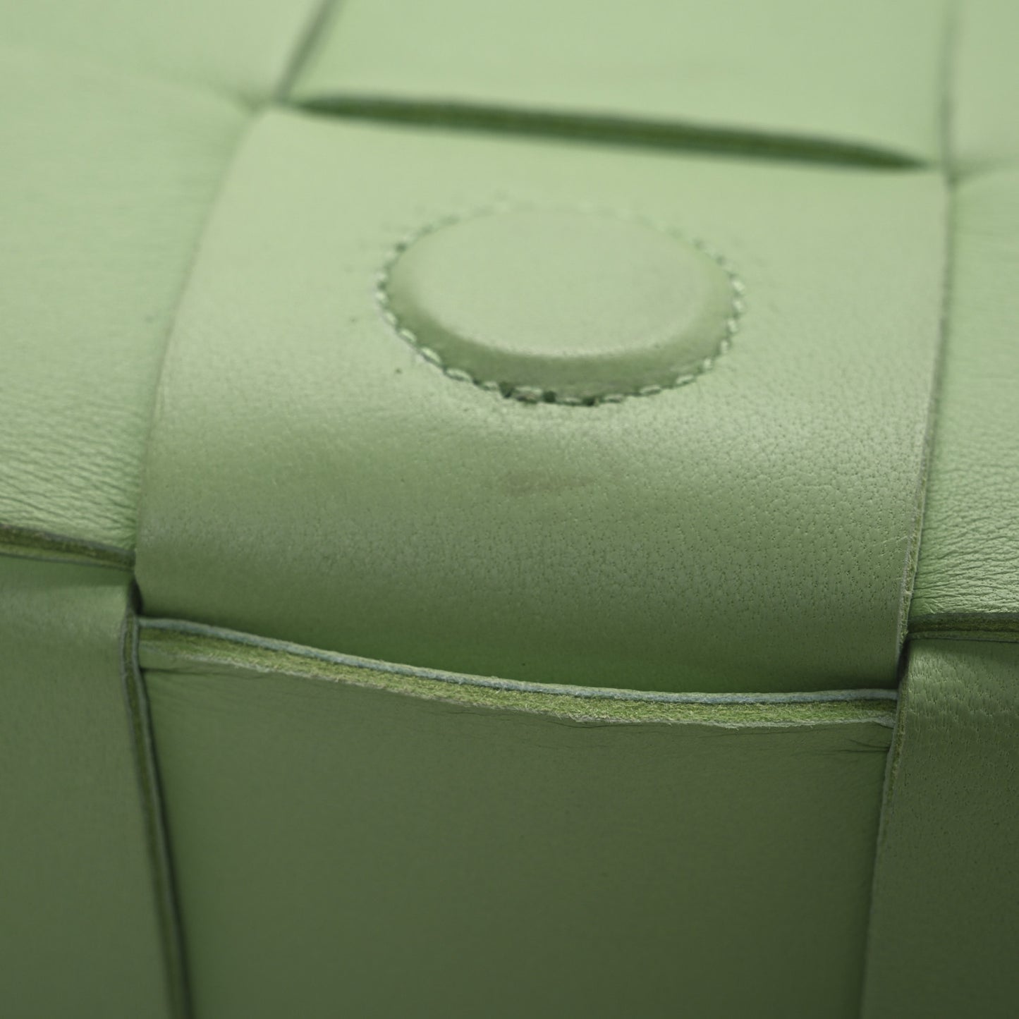 Nappa Maxi Intreccio Cassette Bag Pistachio