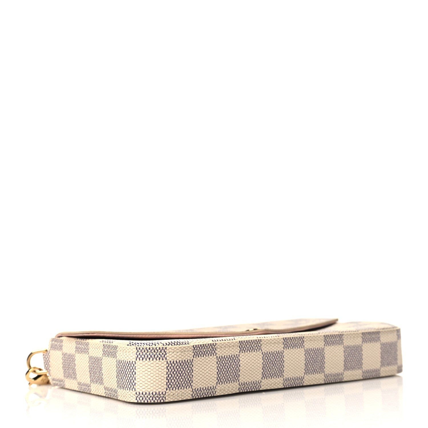 Louis Vuitton Damier Azur Pochette Felicie Chain Wallet Rose Ballerine 5 of 7