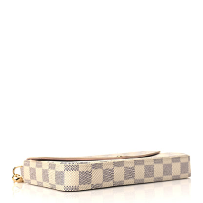 Louis Vuitton Damier Azur Pochette Felicie Chain Wallet Rose Ballerine 5 of 7