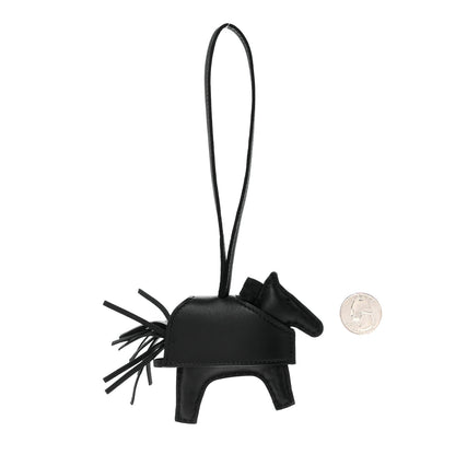 Hermes Milo Lambskin Studded Grigri Rodeo Robeo Rock Horse Bag Charm PM Black 2 of 5