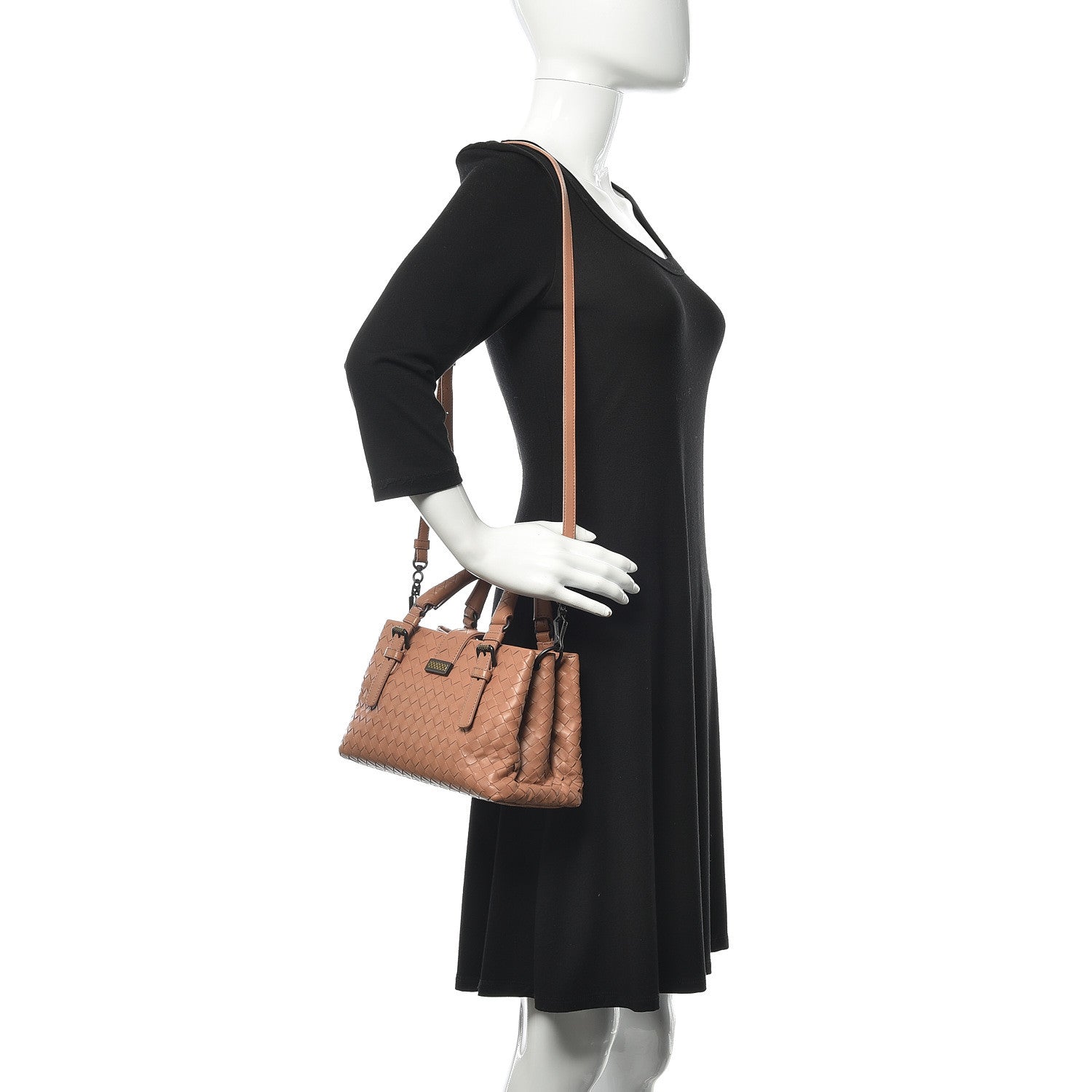 Bottega Veneta Light Calfskin Intrecciato Mini Roma New Cigar 2 of 10