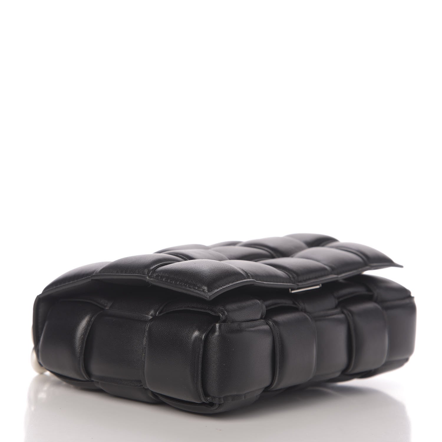 Bottega Veneta Lambskin Maxi Intreccio Padded Chain Cassette Crossbody Bag Black 5 of 10