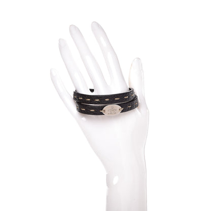 Fendi Calfskin Romano Selleria Bracelet Brown 2 of 5