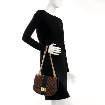 Louis Vuitton Damier Ebene Cuir Taurillon Wight Black 2 of 8