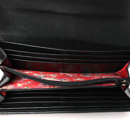 Gucci Calfskin Web Trapuntata GG Continental Wallet Black 5 of 12