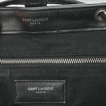 Saint Laurent Calfskin Y Quilted Monogram Small Loulou Backpack Black 6 of 11