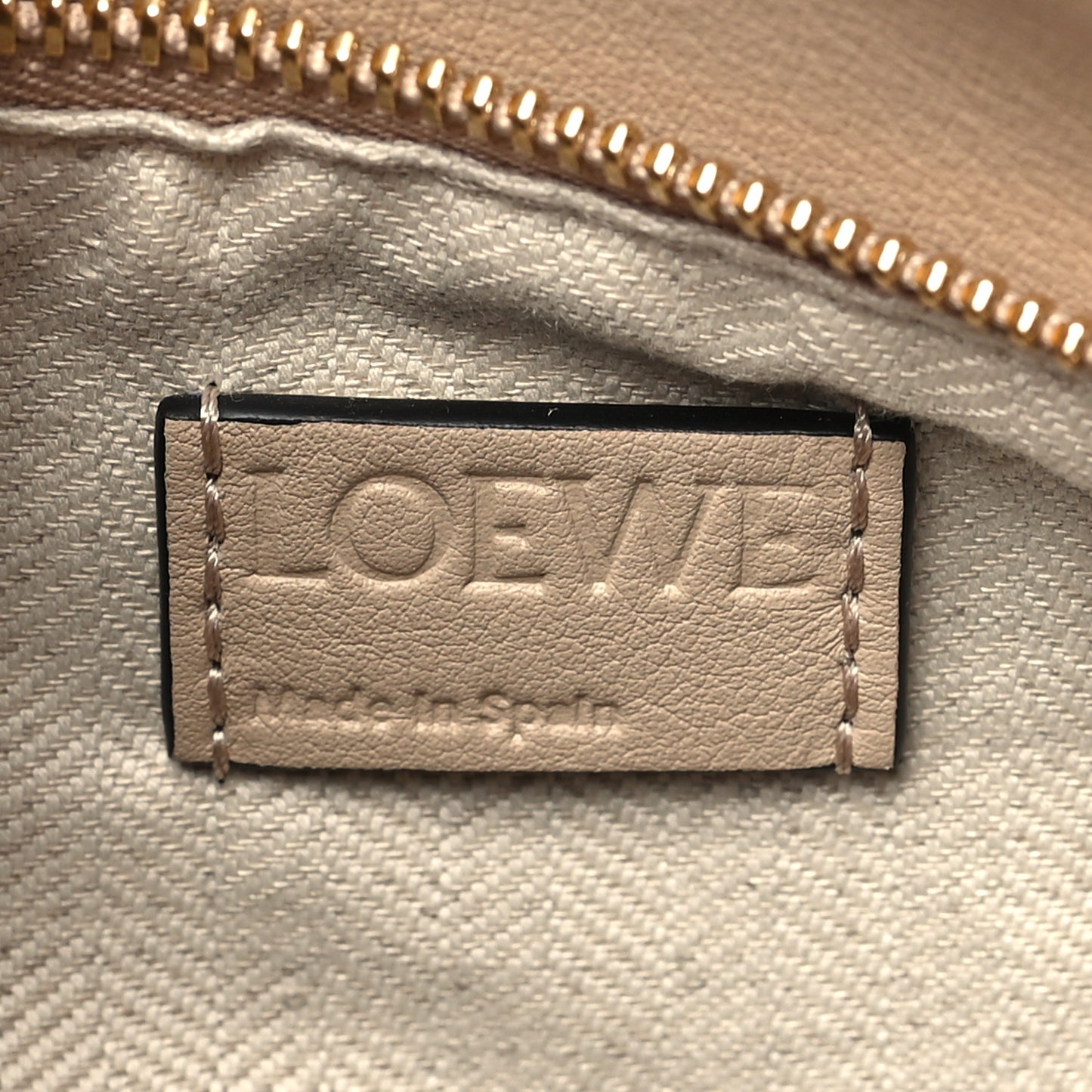 Calfskin Small Puzzle Bag Dusty Beige Soft White