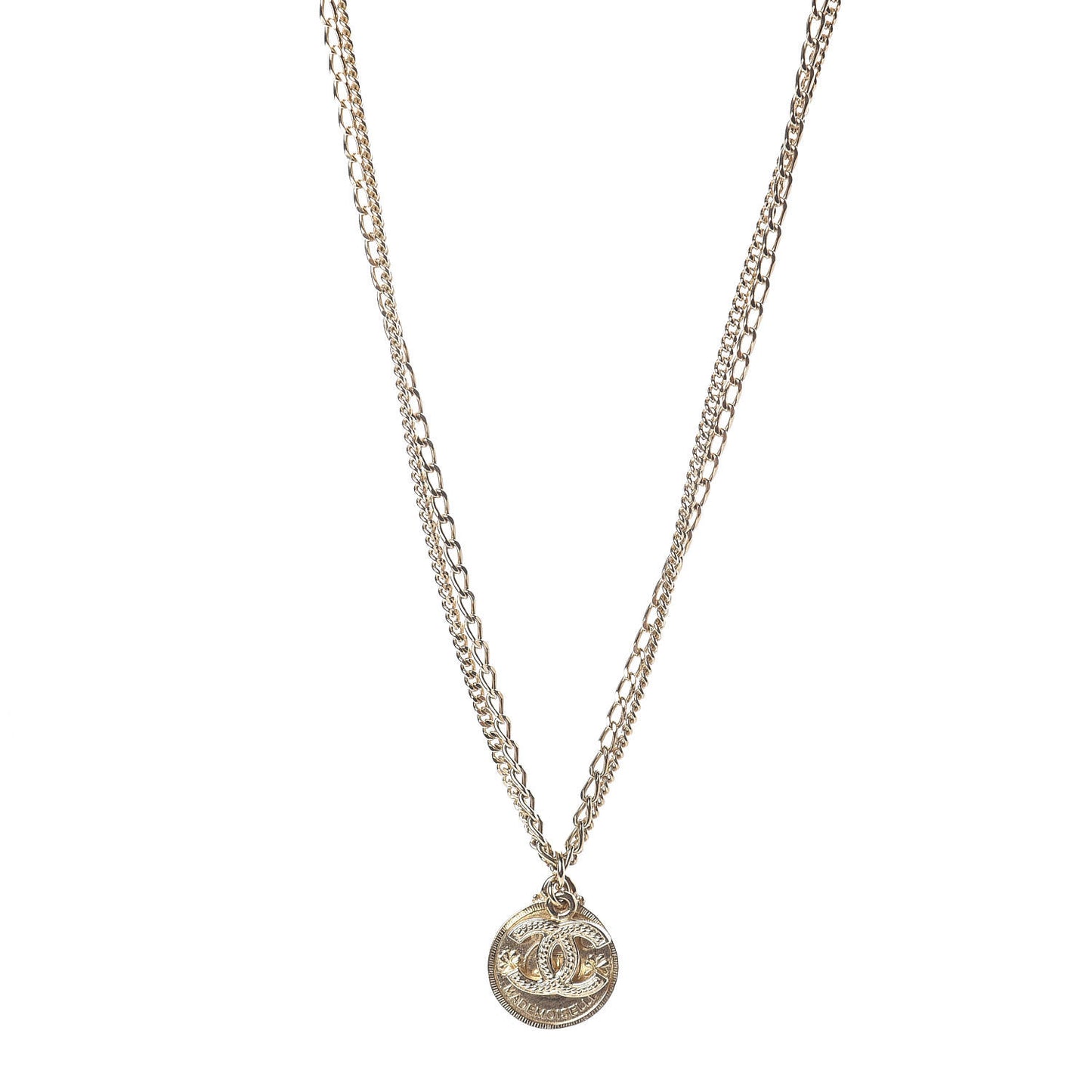 CC Coco Mademoiselle Coin Necklace Gold