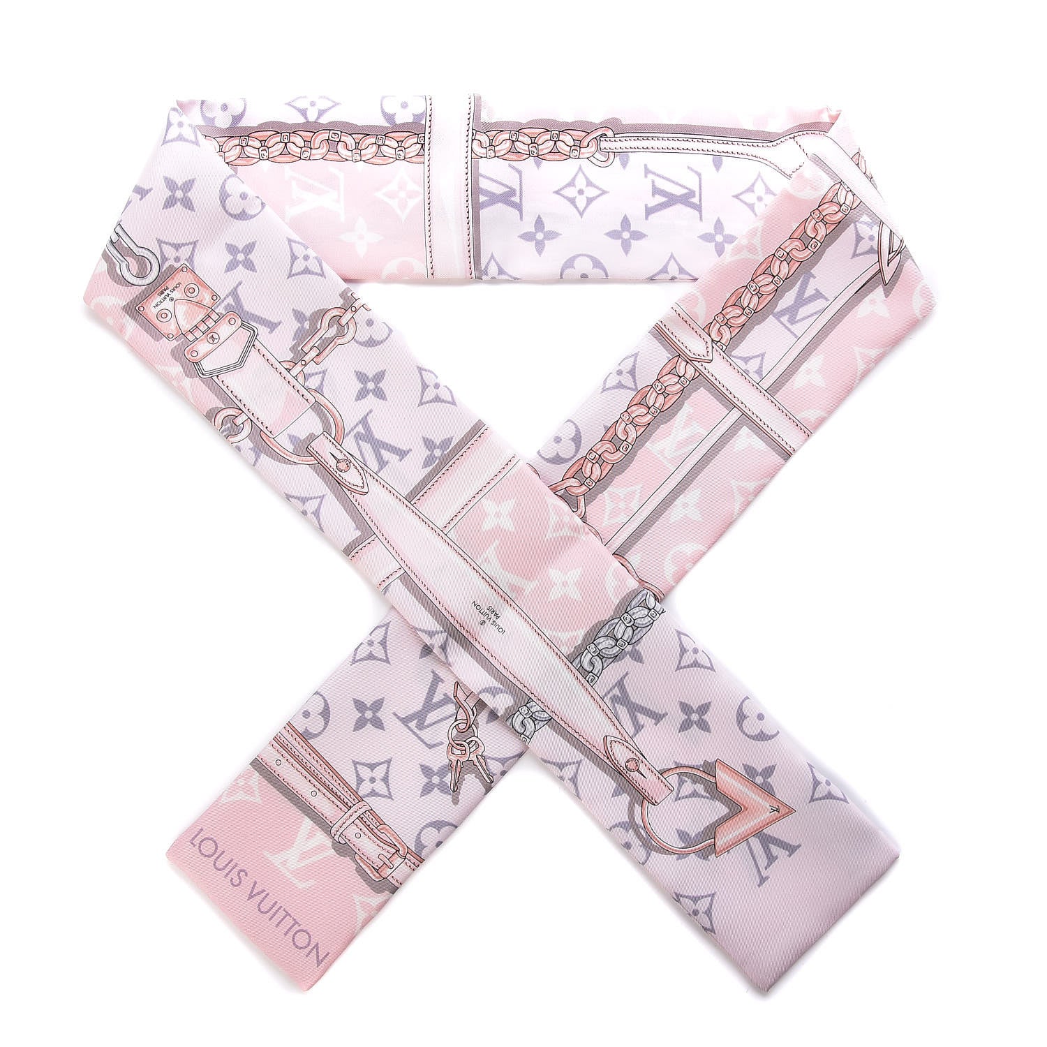 Louis Vuitton Silk Monogram Confidential Bandeau Light Pink 1 of 4