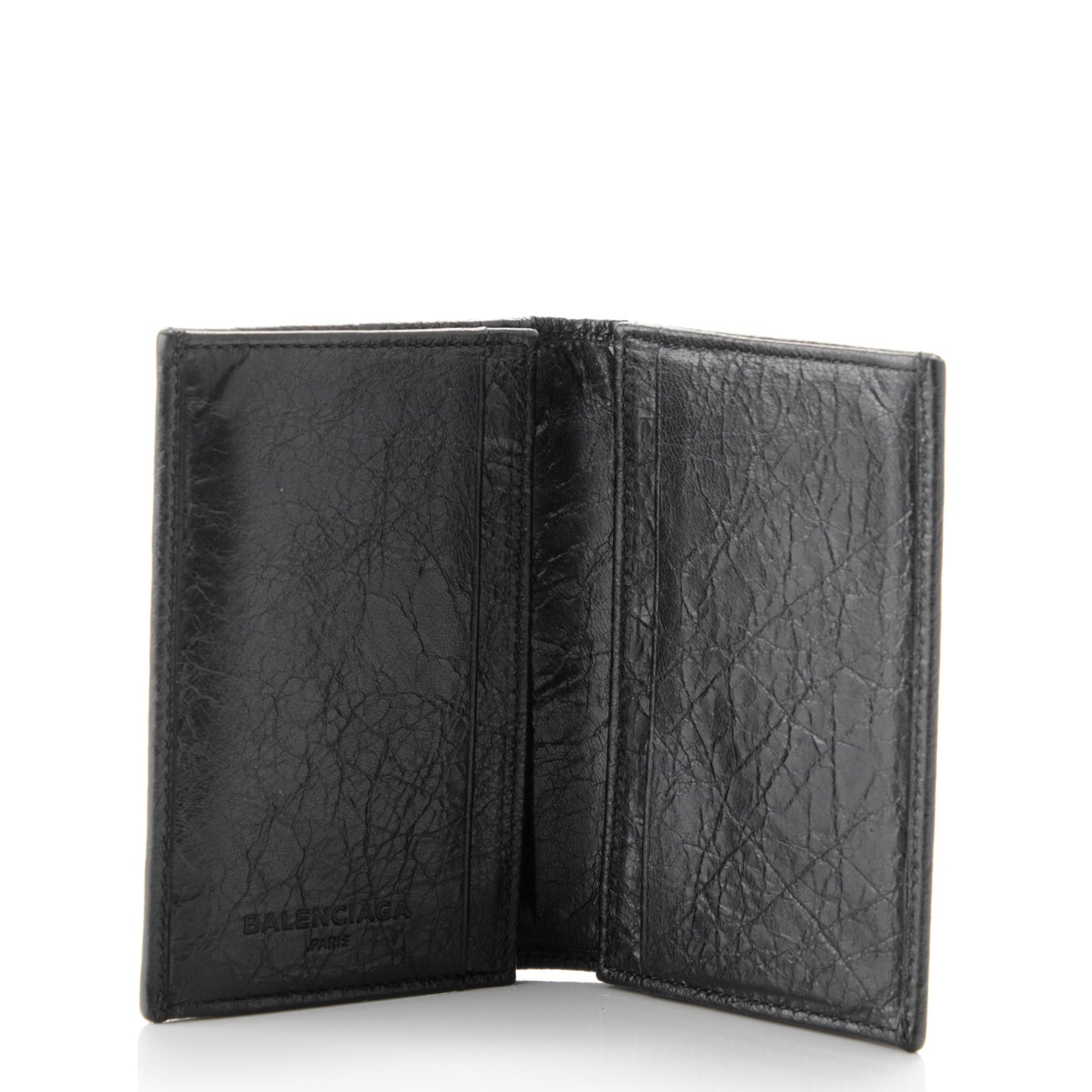 Agneau Giant Gold Card Case Black