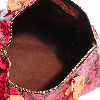 Louis Vuitton Monogram Graffiti Speedy 30 Fuchsia 6 of 7