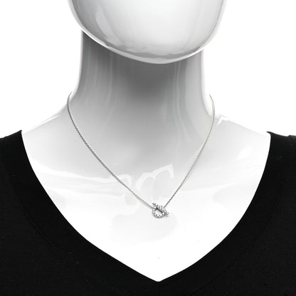 Hermes 18K White Gold Diamond Finesse Pendant Necklace 2 of 4