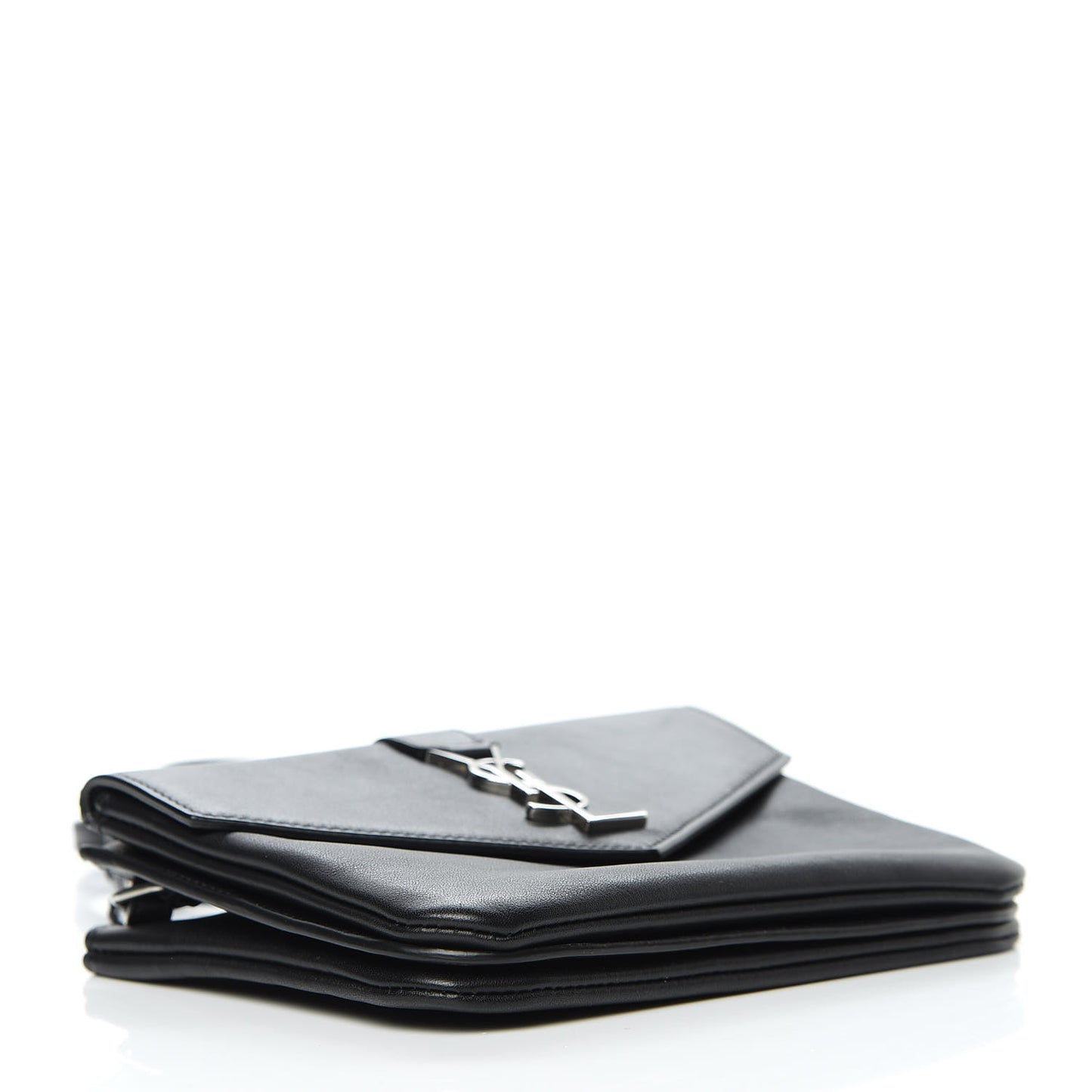 Calfskin Monogram Tri Pocket Crossbody Bag Black