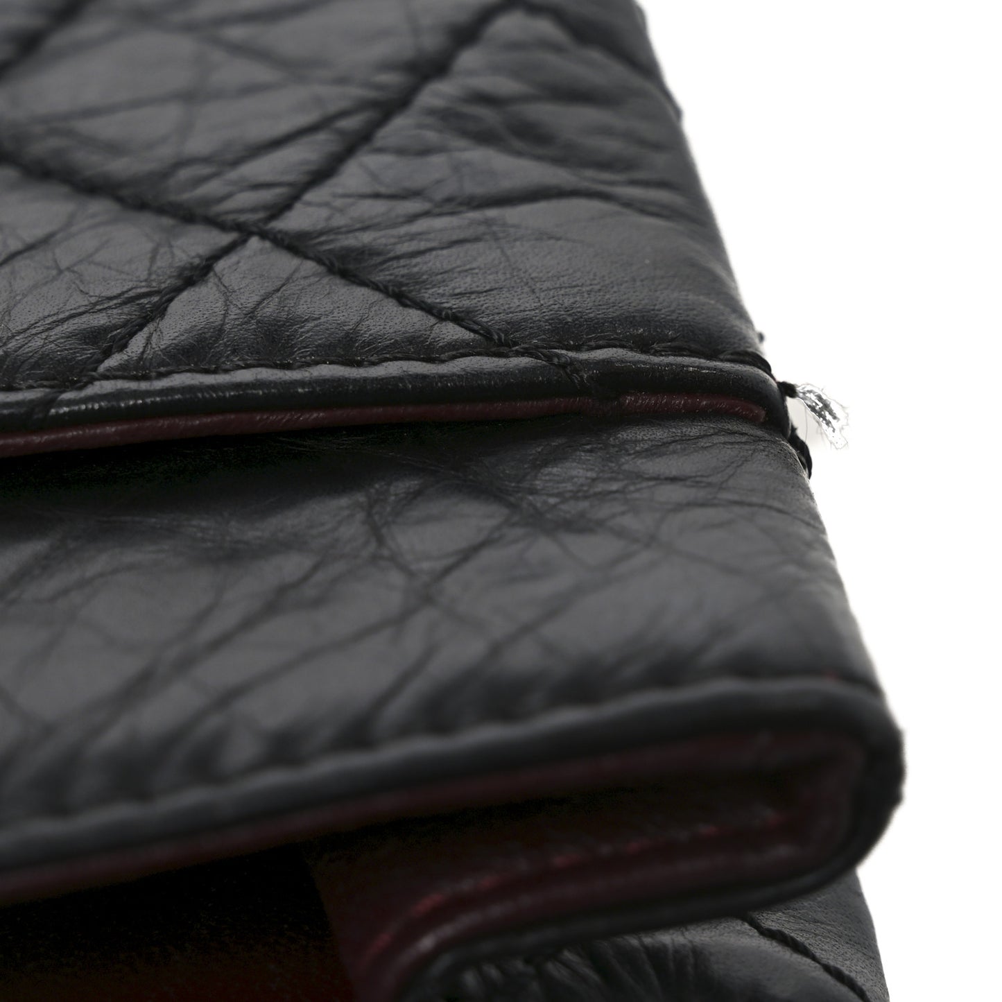 Aged Calfskin Quilted 50th Anniversary 2.55 Reissue 226 Black