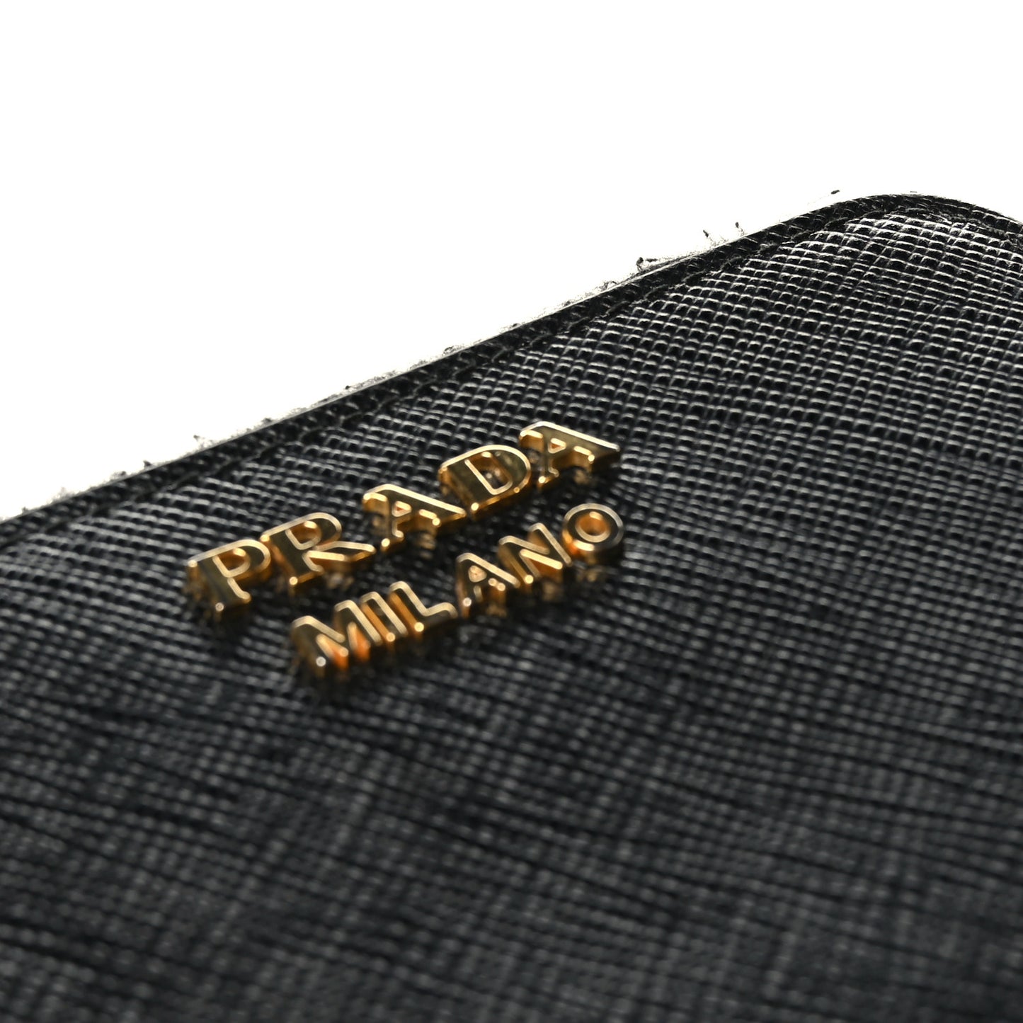 Saffiano Metal Zip Coin Purse Black