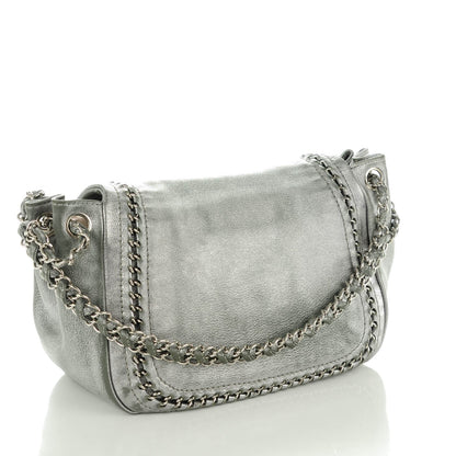 Chanel Metallic Goatskin Luxe Ligne Flap Silver 3 of 9
