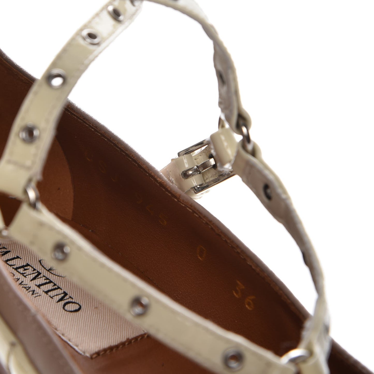 Patent Love Latch 50mm Pumps 36 Light Ivory Poudre
