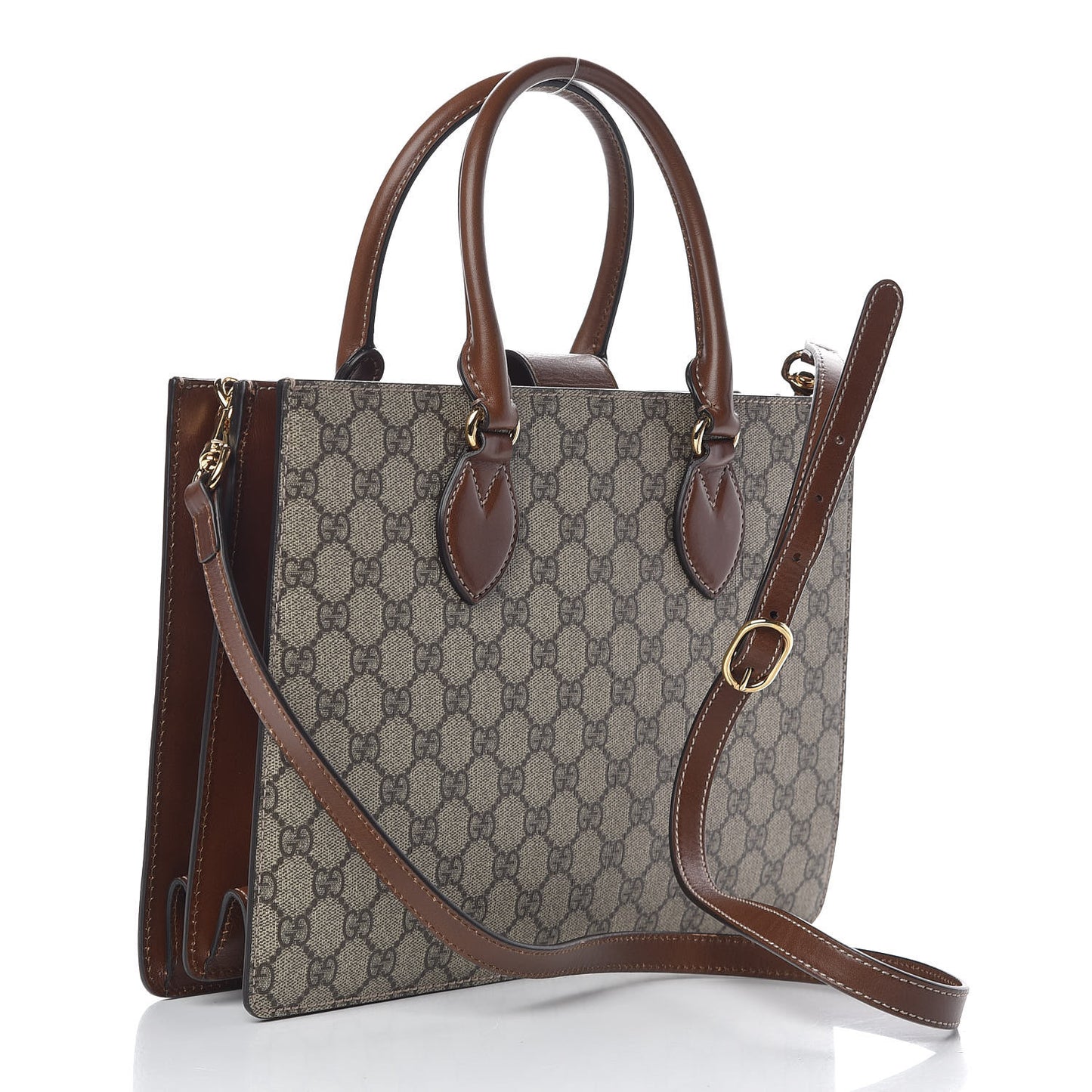 GG Supreme Monogram Small Top Handle Bag Beige Tuscany