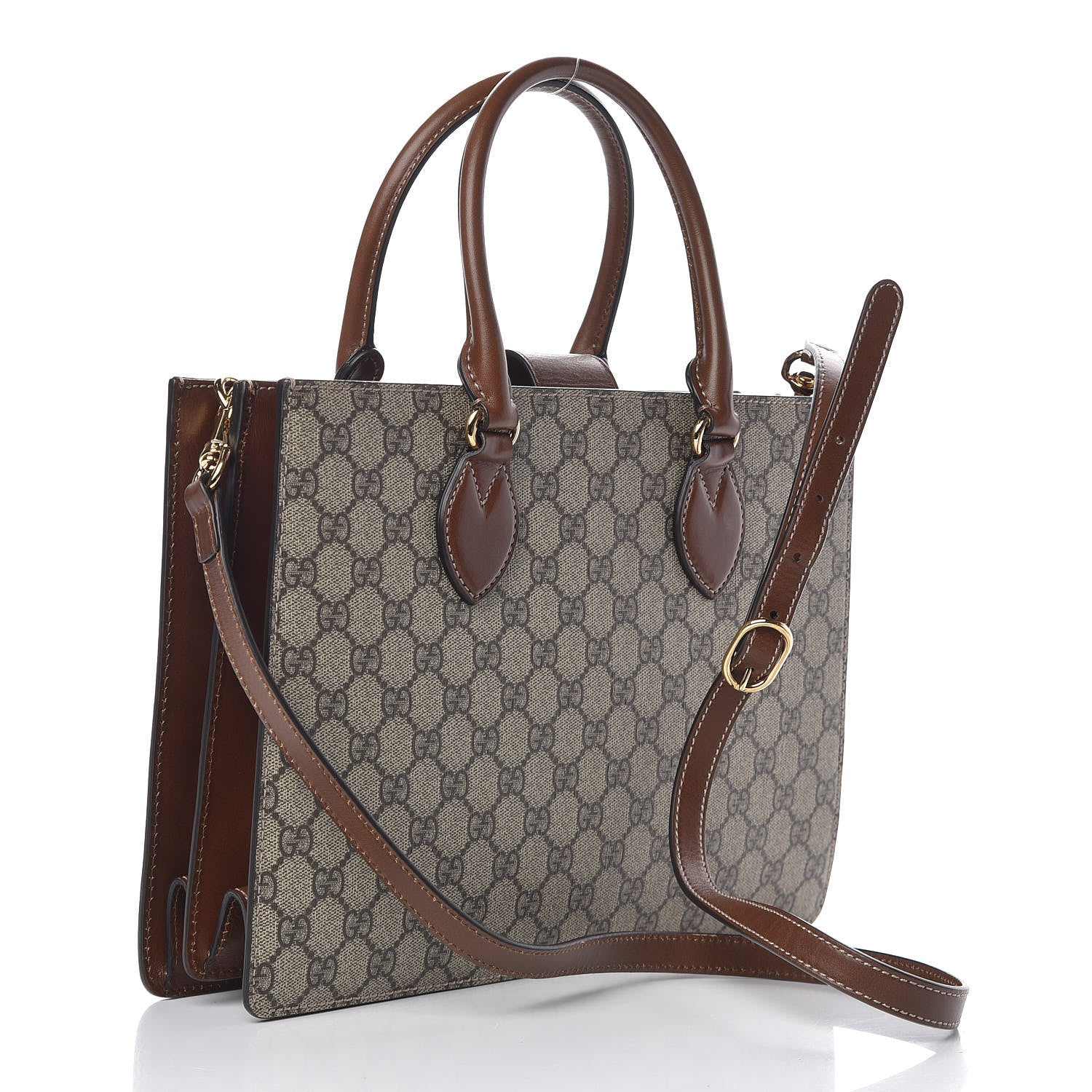 Gucci GG Supreme Monogram Small Top Handle Bag Beige Tuscany 3 of 10