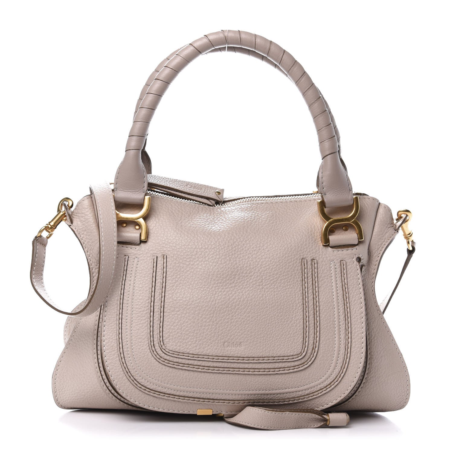 Chloe Calfskin Medium Marcie Satchel Abstract White 1 of 10