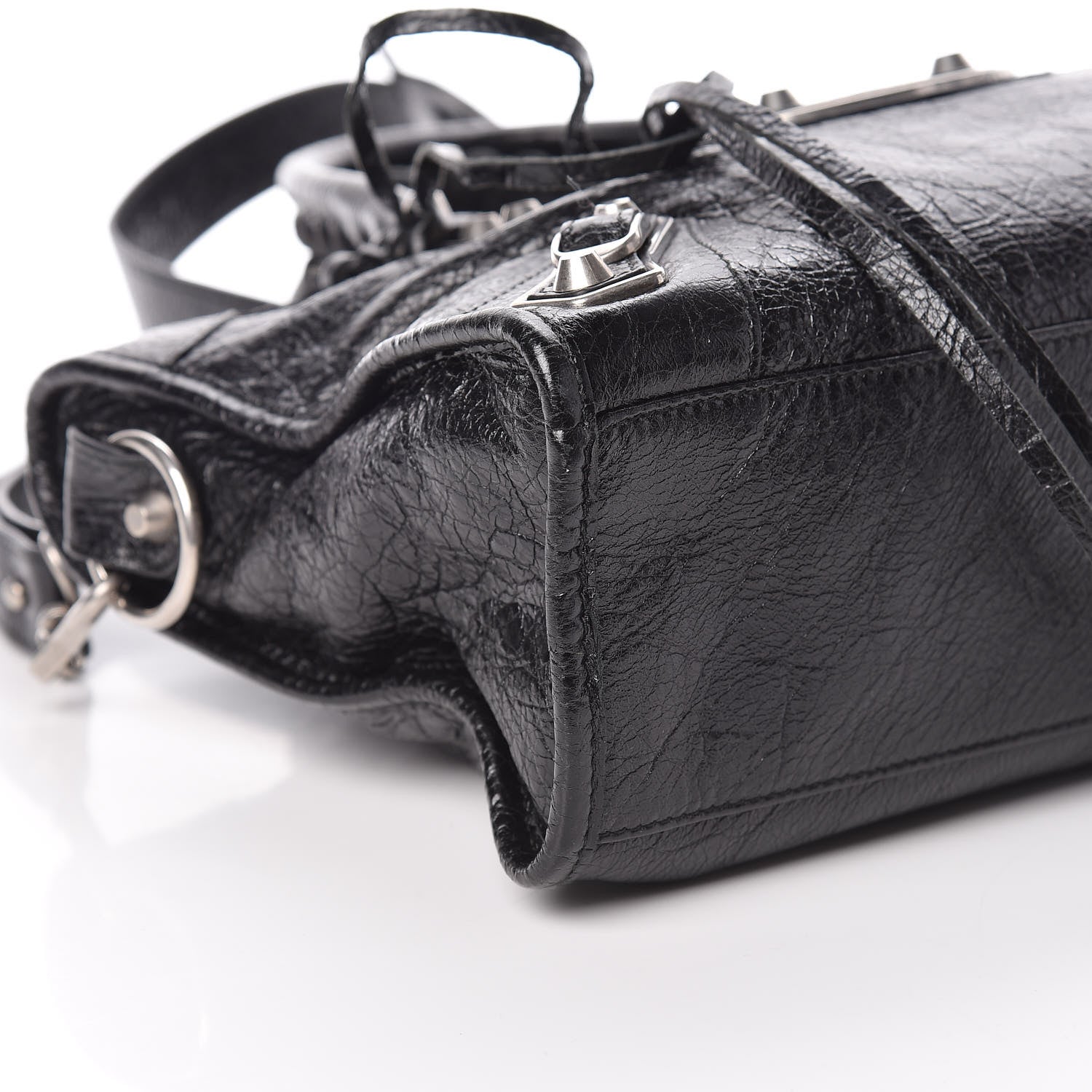 Balenciaga Chevre Silver Metallic Edge Hardware S City Black 8 of 9